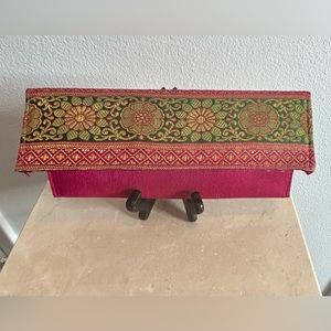 Silk Hand bag 10” Made in India